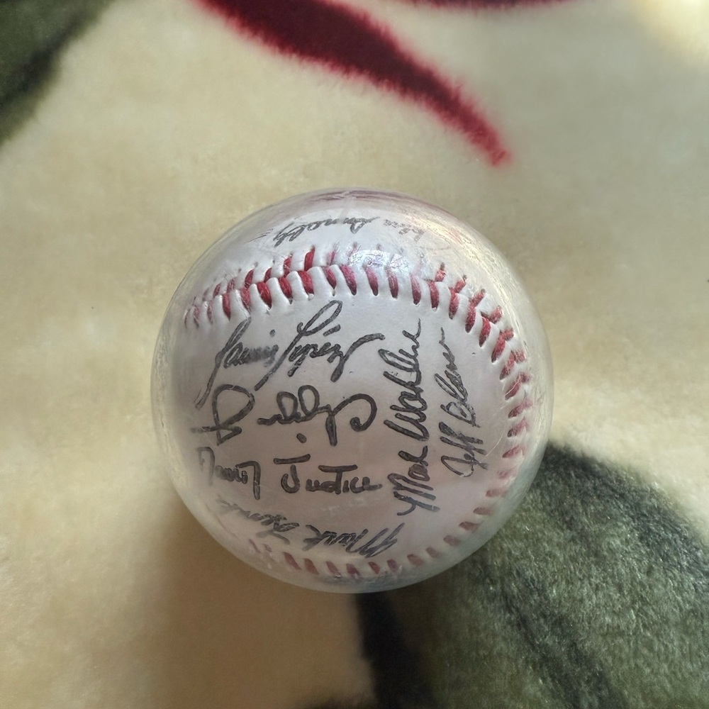 MLB Autographed Baseball with Red Stitching